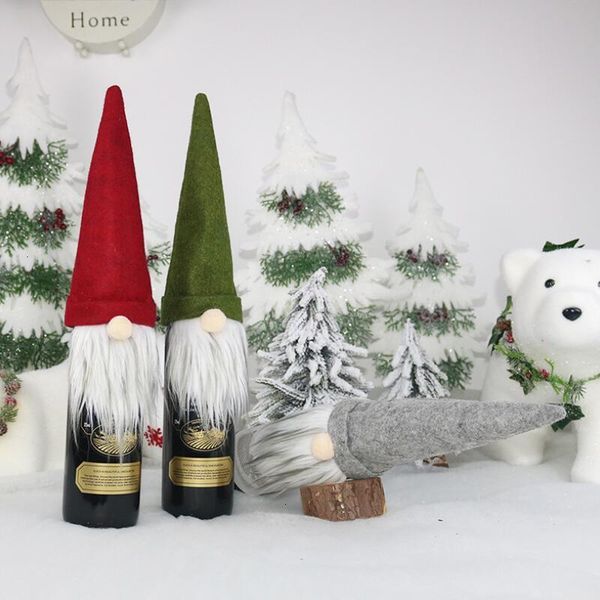 

factory4slwclaus set factorynw93gift glass bottle decorations christmas santa champagne decoration wine bag lx3206