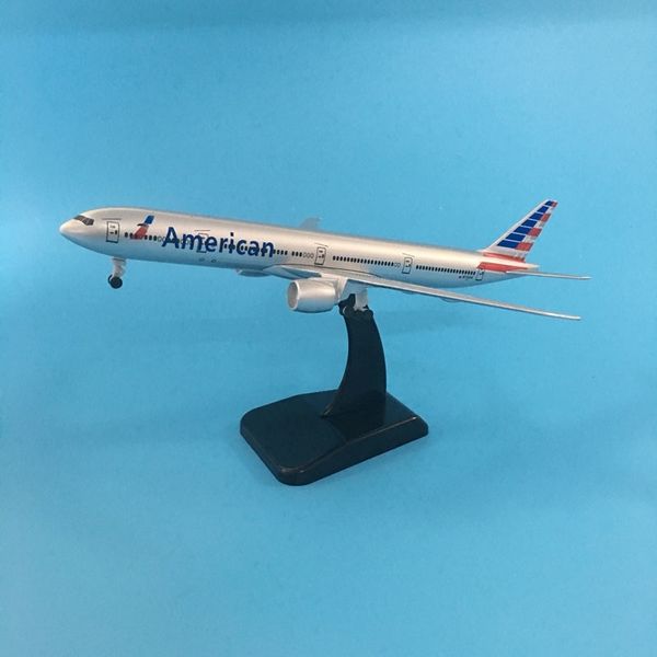 

20cm american airlines boeing 777 airplane model united states b777 plane model 16cm alloy metal diecast aircraft model toy y200428