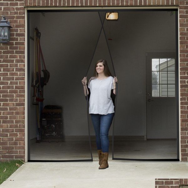 

garage door screen single magnetic closure weighted bottom insect qylbbp mj_bag