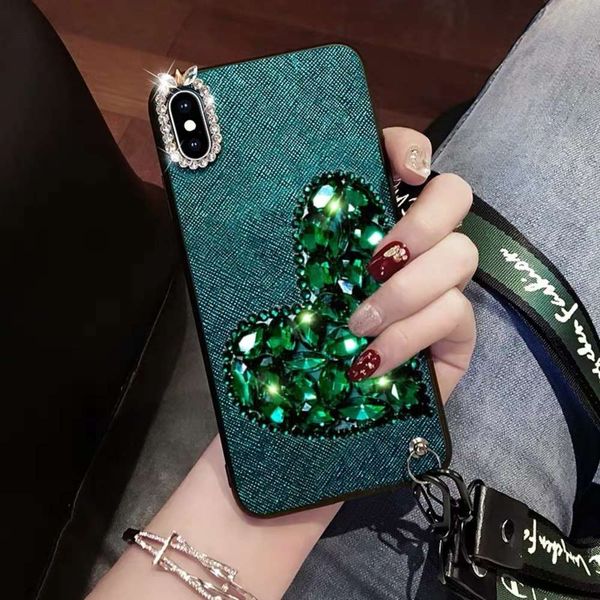 

suitable for 8plus mobile phone case 12 rope japan and korea xsmax mobile phone case water drill love vip 11pro