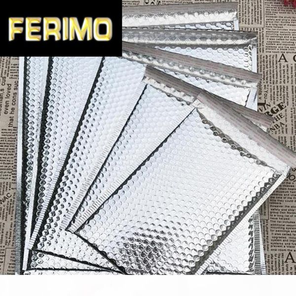 

40pcs silver foil bubble mailers padded envelopes multi-function packaging material shipping bags bubble mailing envelope bag