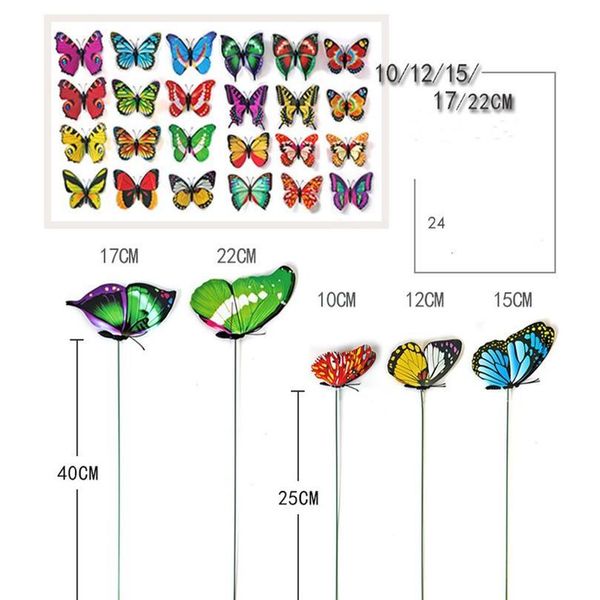 

bunch of butterflies garden yard planter colorful whimsical butterfly stakes decoracion outdoor decor flower pots de bbybba