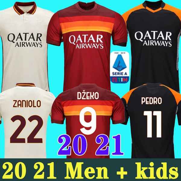 

2020 2021 футбол джерси педро as джеко roma c.perez 20 21 b.mayoral veretout футбол футбол рубашки мужские детские комплекты комплекты унифо, Black;yellow