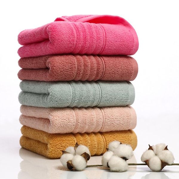 

new couple fashion plain thick towels cotton face wash towel embroidery logo customization
