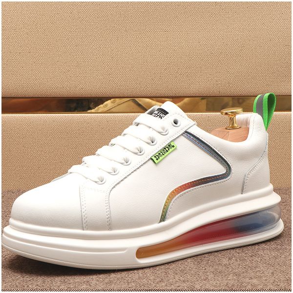 

british summer men mesh breathable heighten platform causal flats shoes loafers sports sneakers sapatos tenis masculino white, Black