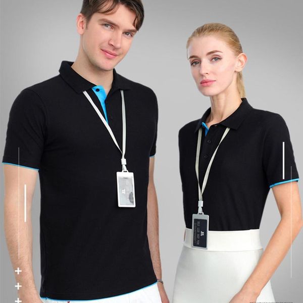 

mieyco 2020 summer casual polos shirt men short sleeve turn down collar slim fit sold color polos shirt for men plus size t shir, Black;blue