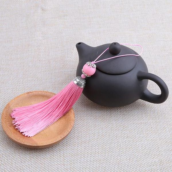 

mibrow 5pcs lot mixed color silk tassel jewelry charms leather tassels with silver color caps for diy jewelry accessories h wmtlzj