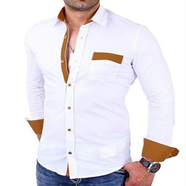 

selling 2020 spring new men shirt fashion camisa masculina men's casual comfortable long-sleeved social dress shirts1, White;black