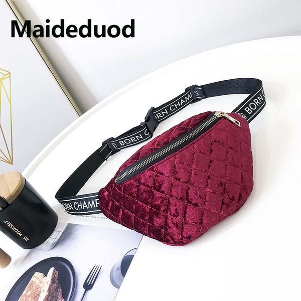 

maideduod high-quality women fanny pack flannel chest bag waist pack for winter travel shopper purses and handbags 5 colors