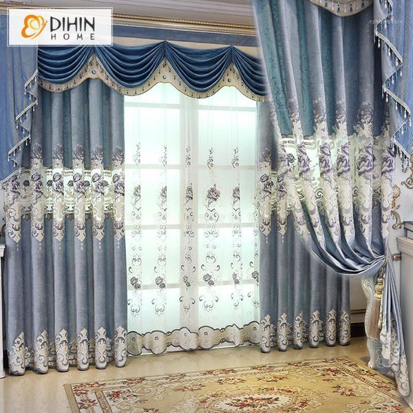 

european royal luxury curtains for bedroom embroidered blackout curtain for living room1