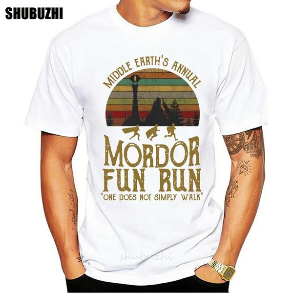 

middle earth's annual mordor fun run one does not simply shirt s-5xl made in usa round neck tee shirt sport hooded sweatshirt hoodie