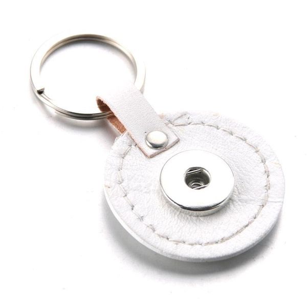 

5 colors round pu leather snap button keychain snap jewelry keyring fit diy 18mm snap button jewelry key chains 2601 q bbyhig, Slivery;golden