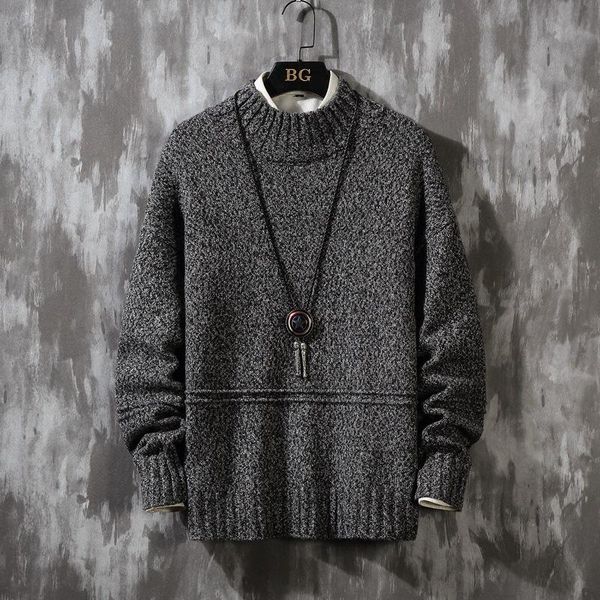 

men's sweaters spring autumn winter clothes 2021 pull oversize -4xl 5xl korea style casual standard pullovers, White;black