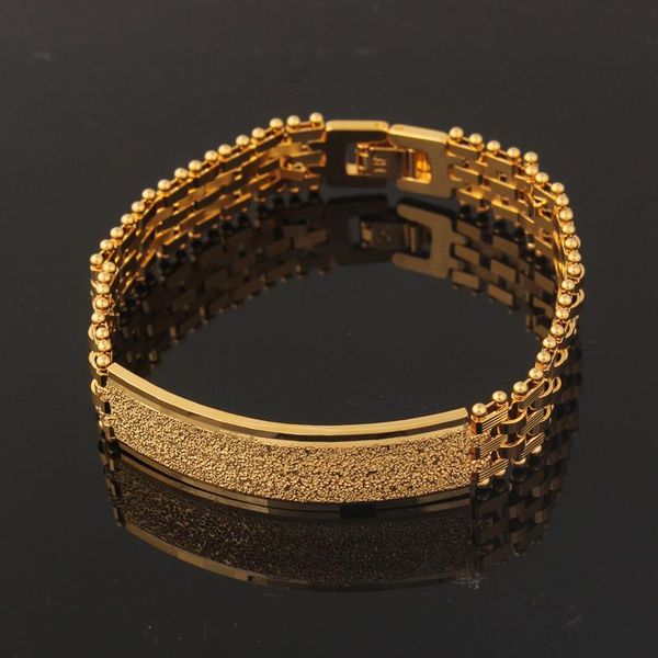 

fansheng watch chain gold color link figaro цепной браслет для нежных мужчин бесплатная доставка, Black