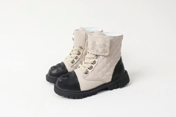 

2020 new children girls martin boots winter warm ankle toddler shoes kids snow boots warm shoes 019, Black;red