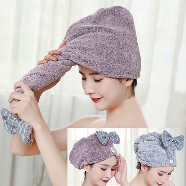 

towel thickening rapided drying hair breathability microfiber turban quickly dry hat wrapped cap1