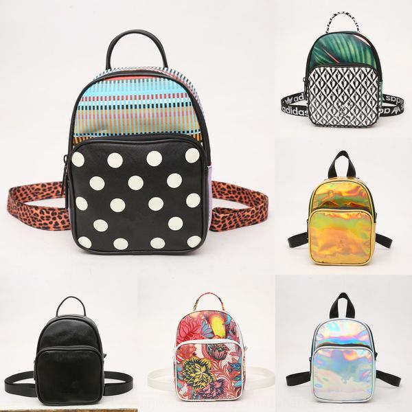

20 summer new women's pu leather korean casual mini backpack travel laser can bag fashion bagbackpack fashion bag be tilted across jfht