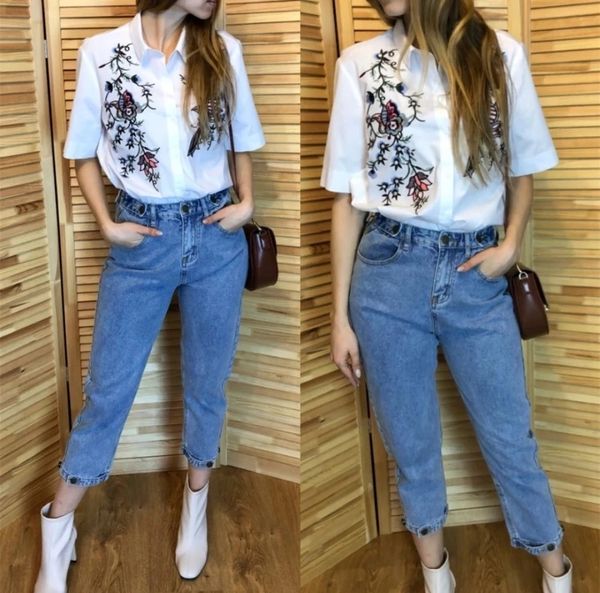 

Women Harem Jeans Casual Denim Pants Boyfriends Jeans Femme Trousers Ripped Jeans Vintage Retro, Blue