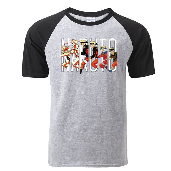 

sport cool naruto progress raglan tshirt new men summer fashion anime t-shirt casual cartoon print male harajuku funny japan tees