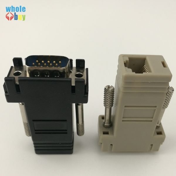 

100pcs/lot network cable adapter vga extender male to lan cat5 cat5e cat6 rj45 female