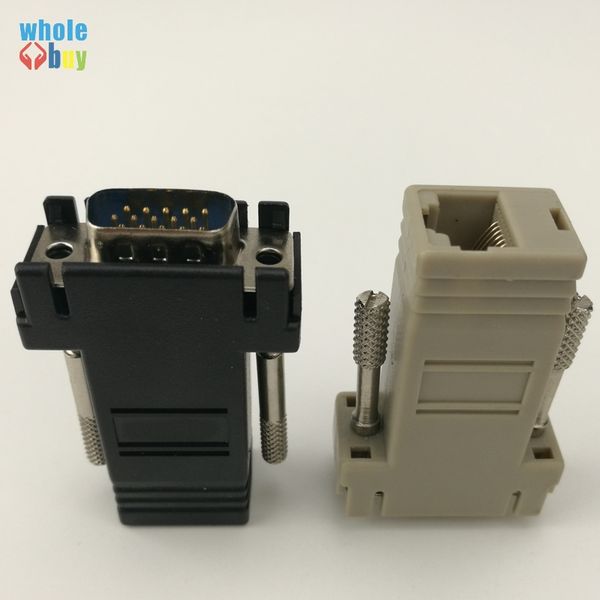 100PCS / LOT Yüksek Kaliteli Ağ Kablosu Adaptör VGA Extender Erkek için LAN CAT5 CAT5e CAT6 RJ45 Kadın