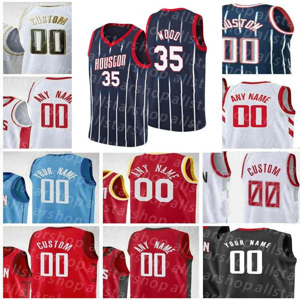 

rocketss hou 2022 basketball houstons jalen green jerseys custom alperen sengun kevin porter john eric wall gordon christian wood jae sean, Black;red