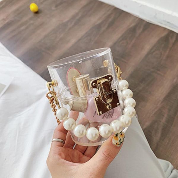 

shaped girl with transparent handbag bag purse party chain acrylic clutch box