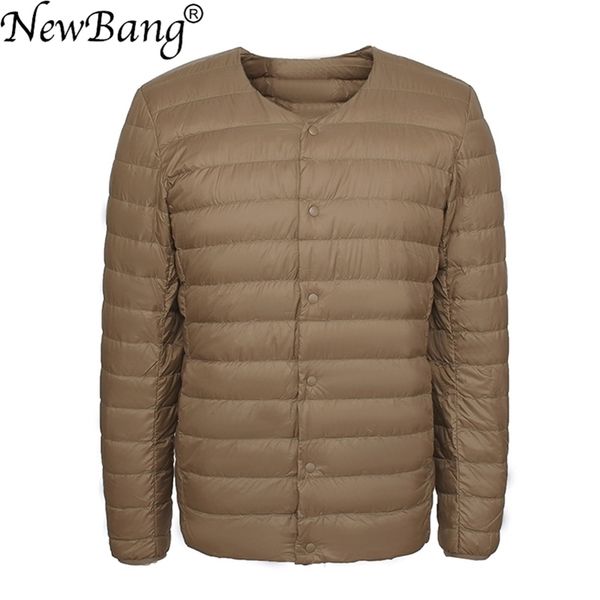 

bang brand men's down jacket ultra light down jacket men slim windproof portable lightweight coat warm liner 220105, Black
