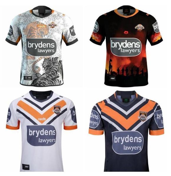 

2018 2019 2020 2021 west tiger rugby jerseys home away rugby league jersey 19 20 21 shirts s-3xl quality, Black;yellow