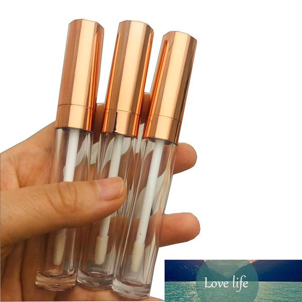 Новый 6ml Empty Lip Gloss Tube AS Пластиковые Lip Balm Tubes Silver, розовое золото Cap Косметическое Упаковка контейнера