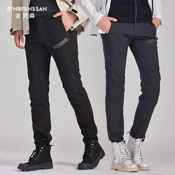 

2020 new winter fleece hiking pants waterproof trousers men womens hiking pants camping skiing trousers outdoor men 1828ab1, Black;green