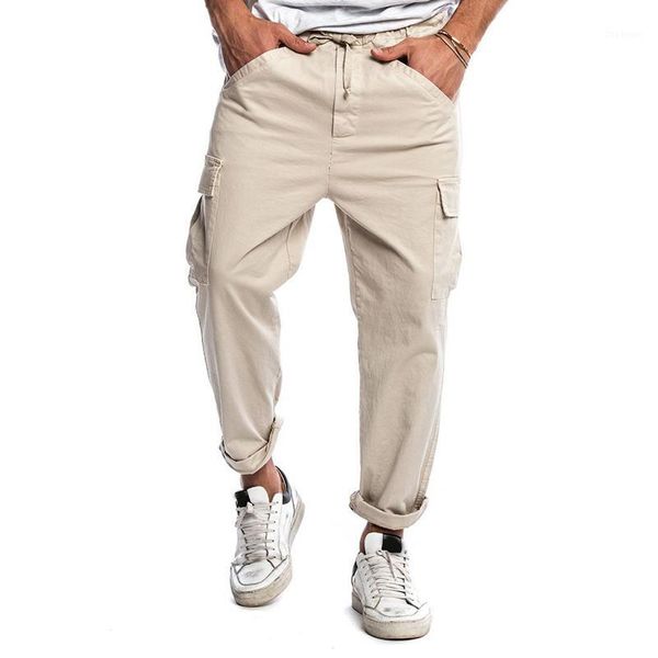 

men casual loose straight zipper trousers sports dance hip hop plus size pants1, Black