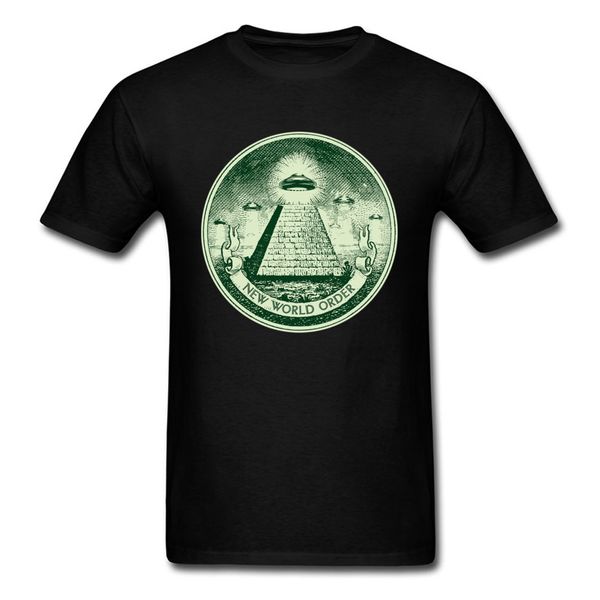 

new world order pyramid ufo all seeing world tshirt geek mans clothing black tees mysterious sport hooded sweatshirt hoodie men t shirt