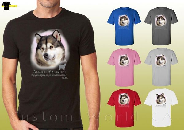 

sport alaskan malamute graphic shirts dogs malamute lovers design cartoon t shirt men new fashion tshirt