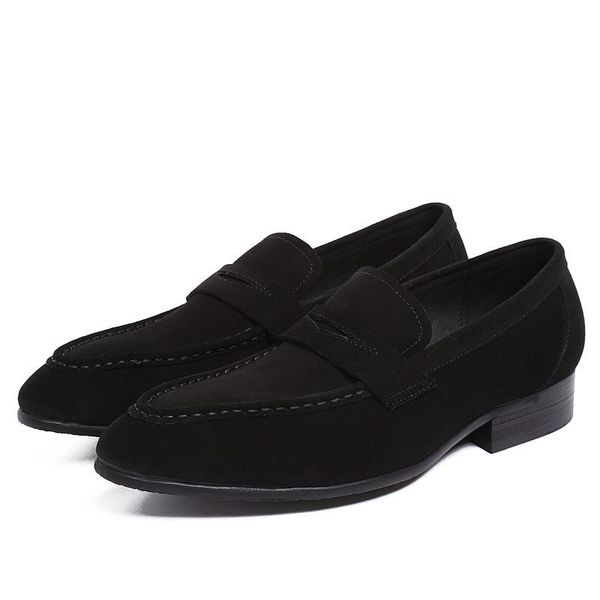 

men shoes oxfords formal wear leather shoes luxury wedding leather genuine quality comfortable, Black