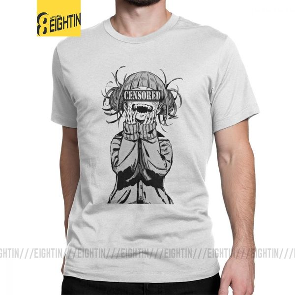 

man's my hero academia himiko toga anime manga hipster o neck short sleeved pure tees beach sport hooded sweatshirt hoodie men t shirt
