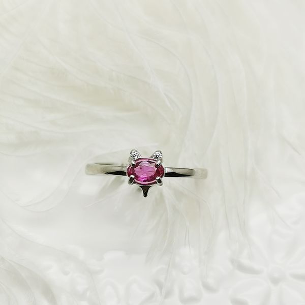 

fox pink blue ring, Golden;silver