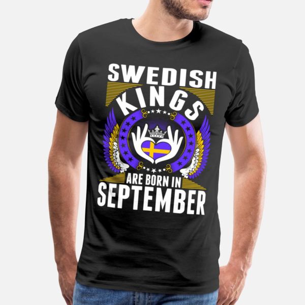

swedish kings are born in september t shirt fun horror tracksuit hoodie sweatshirt