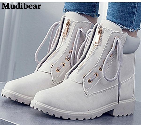 

mudibear женские ботинки 2020 новые женщины весна осенние сапоги с низкой обувью обувь удобная кожаная обувь лодыжки, Black