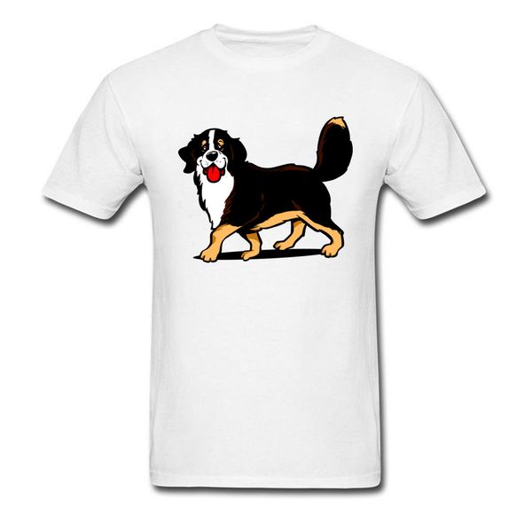 

бернский собака майка printed мужчины футболка одежда симпатичные tops мультфильм tee pet lover подарков tshirt с коротким рукавом спорта то