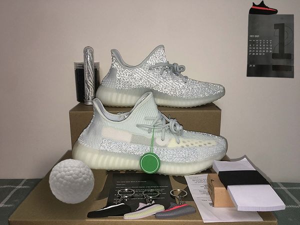 

2021 new kanye west abez cinder tail light running shoes earth desert sage zyon zebra static trainers reflective israfil men sports sneakers