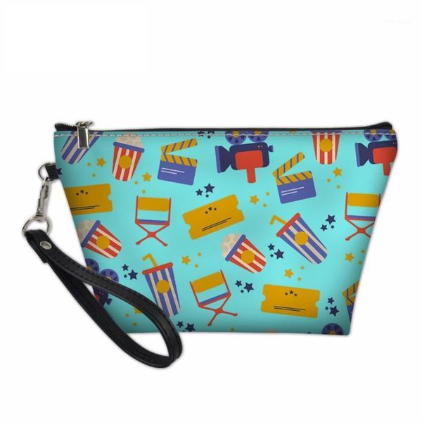 

noisydesigns beauty cosmetic bags & cases makeup bag for girls pu leather case for women makeup accessories movie pattern1
