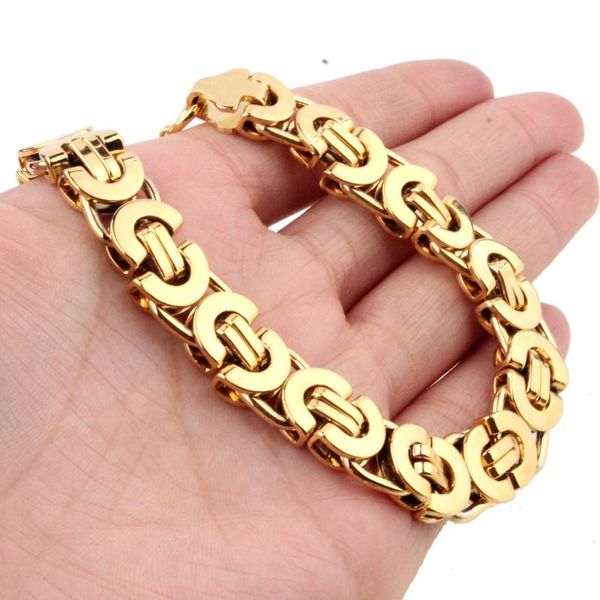 

6/8/11mm 7-40inch stainless steel gold tone byzantine flat chain mens womens necklace or bracelet christmas gift, Silver