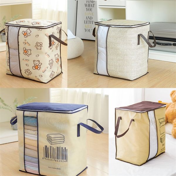 

vertical plate sack bedroom storage bags binaural portable thickening non woven fabric dustproof bag bedroom 4 6cm o2