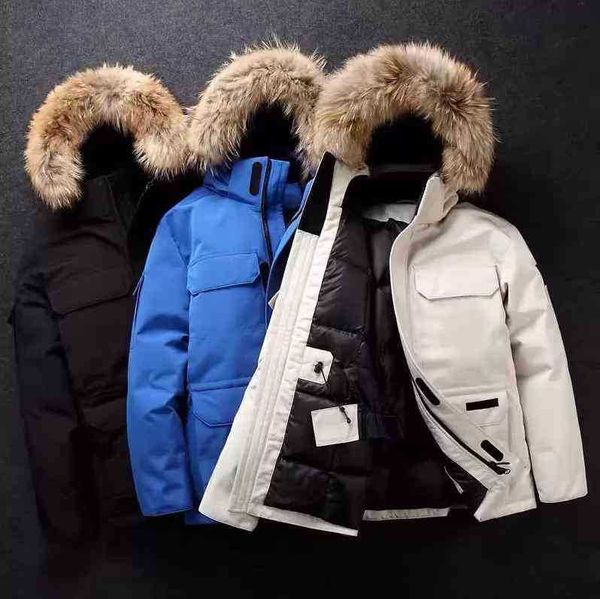 

canadian goose 2022 men winter jacket down fashion coat downs jackets stand collar coats man women windbreaker hoodie men's parka canad, Black