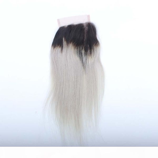 

12" бразильский virgin lace closure объемная волна прямой 1b серый lace top closure silver ombre бразильский серый закрытие волос, Black;brown