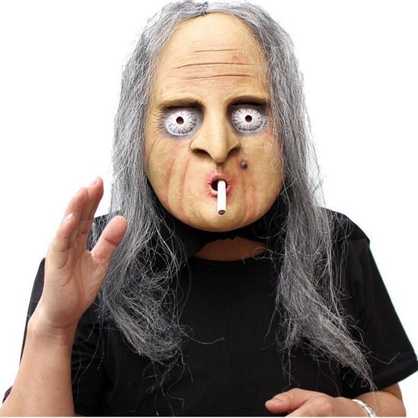 

hanzi_masks новый halloween horrible witch маска анфас злая волшебница латекс маска реалистичная взрослых маскарадные маски необычные платья, Silver