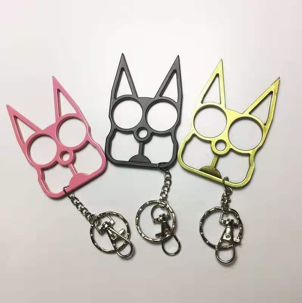 

creative finger tiger new justice black cat two finger clasp 2 finger buckle with key chain self defense supplies window breaker 546