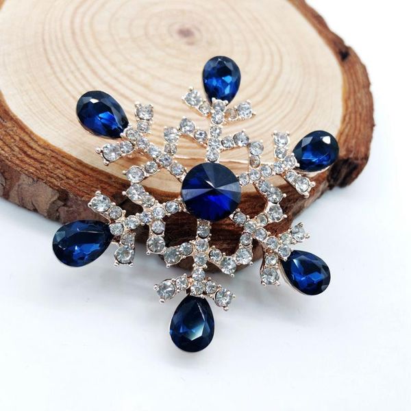 

полный rhinestone кристалл снежинка sparkly синий / multicolor / красный брошь рождество славный подарок pin для женщин ювелирные изделия, Gray