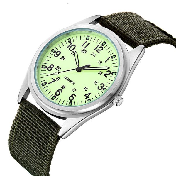 

nylon fashion knitting men's ouina canvas orkina with luminous watch leisure quartztg86, Slivery;brown